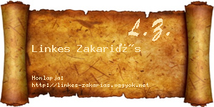 Linkes Zakariás névjegykártya
